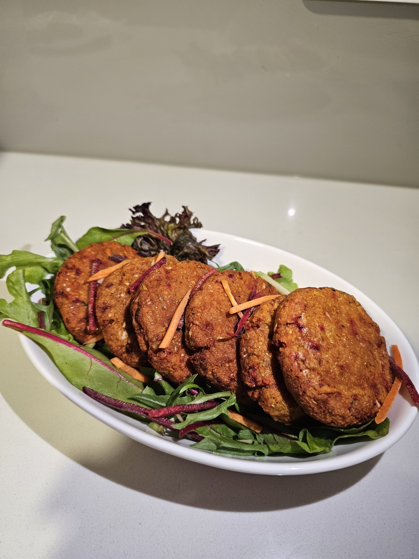 High Protein Air Fryer Beetroot Paneer Patties