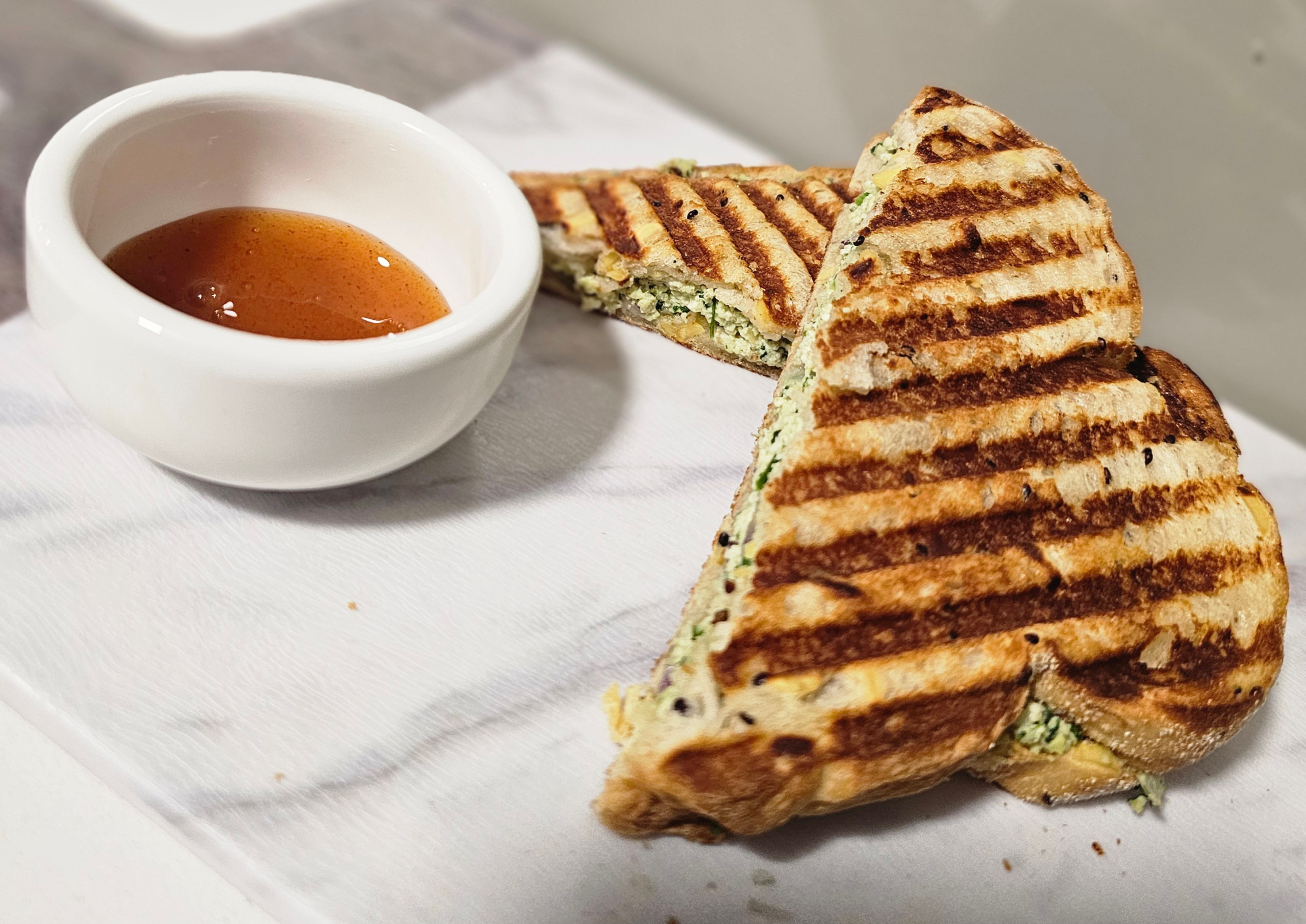 High Protein Paneer Sandwich