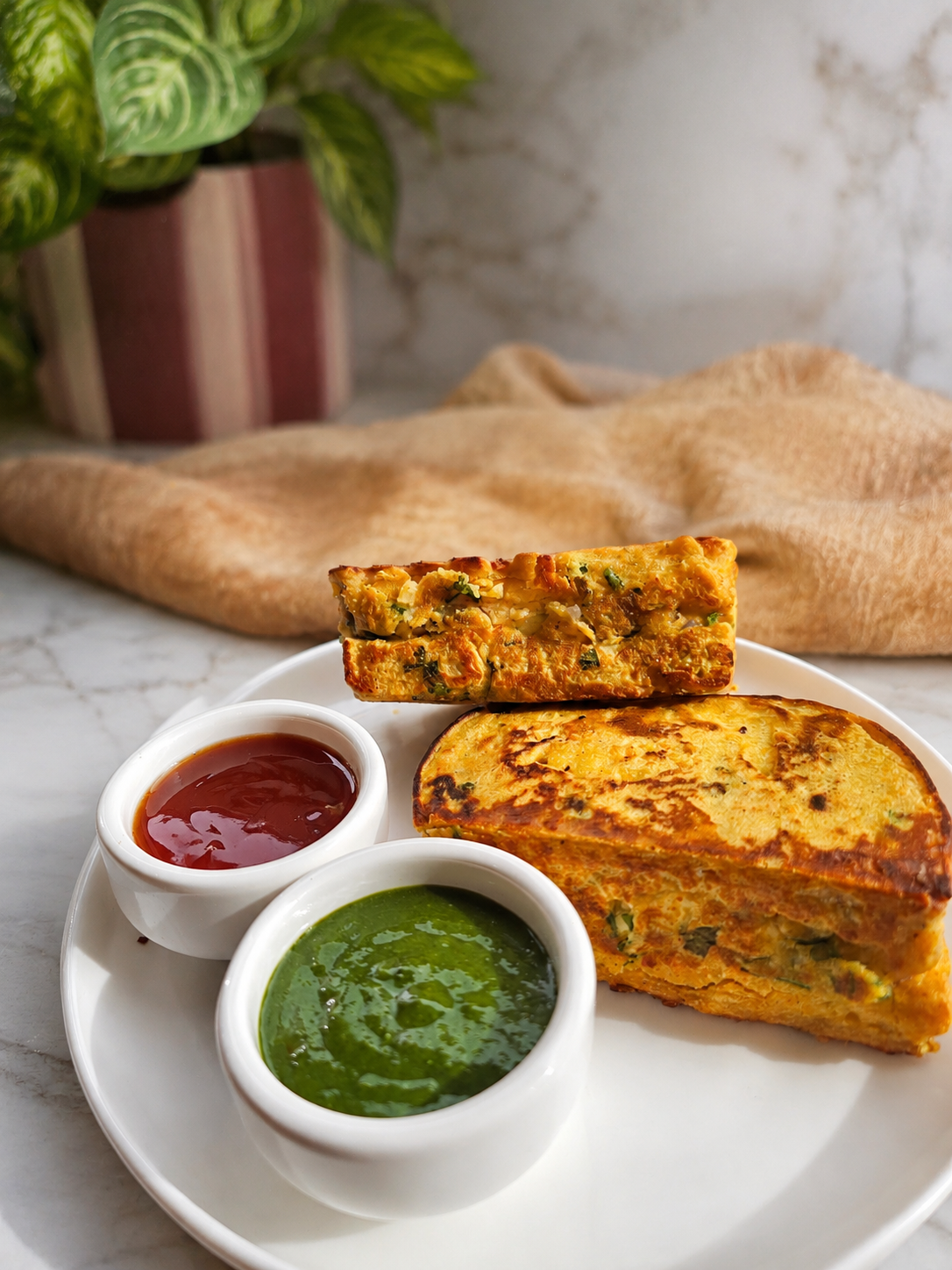 Weight Loss High Protein Bread Pakora (No Deep Frying)